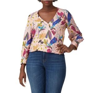 Tanya Taylor 100% Silk Gylda Top Size 16